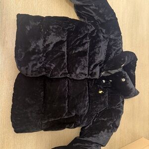 Ralph Lauren Black Velvet Puffer Jacket
